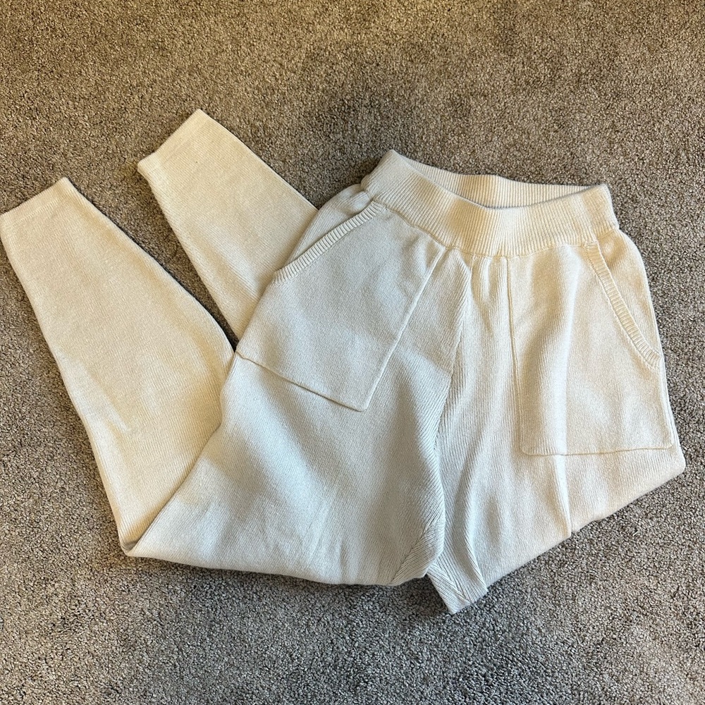 Sincerely Jules knit lounge cream pants
